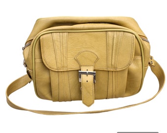 Vintage American Luggage mustard yellow airline tote circa 1975