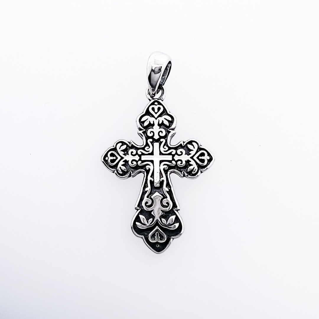 Cross Charms Oxidized Sterling Silver (package of 2 Charms) –