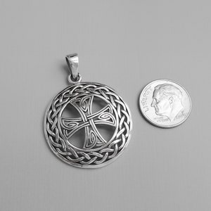 Sterling Silver Celtic Cross Pendant 30mm - Etsy