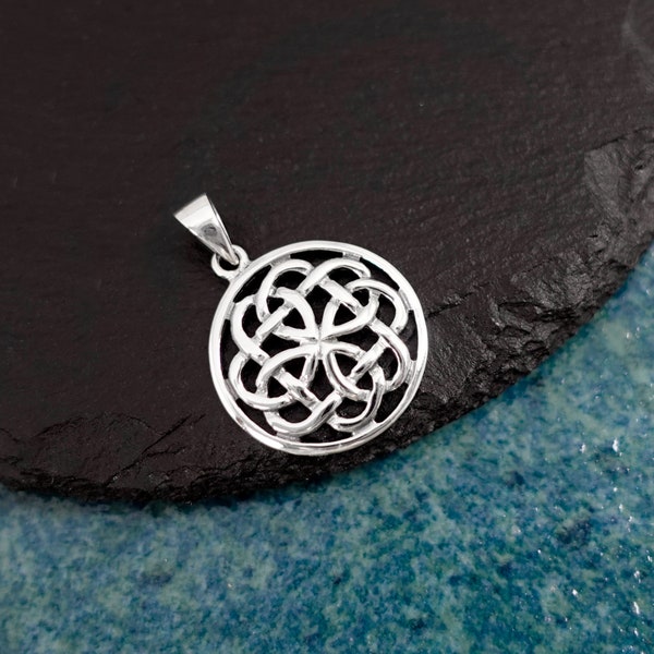 Sterling Silver Celtic Knot Pendant, 17mm