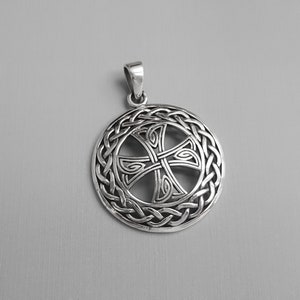 Sterling Silver Celtic Cross Pendant 30mm