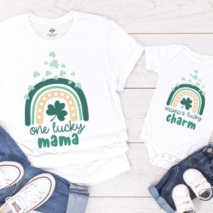 One lucky Mama St Patrick Day Shirt, Womens St Patricks Day Shirt, Baby St Patrick Day Outfit, Mom and Son St Patricks Day