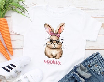 Toddler Girl Easter Shirt, Personalized Easter Name Shirt, Easter Shirts for Kids, Matching Siblings Easter Shirts, Easter Gifts for Girl