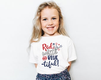 Camiseta del 4 de julio para niña, camiseta del 4 de julio, conjunto del 4 de julio para niños, camiseta de EE. UU., Día de la Independencia, camiseta patriótica, camiseta del 4 de julio
