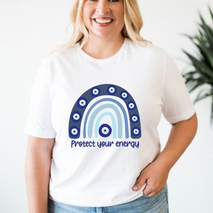 Evil Eye Shirt, Turks Kwaad Oog, Wit Kwaad Oog, Nazar Boncuk, Grieks Kwaad Oog, Derde Oog Shirt, Kwaad Oog T-shirt, Mal de Ojo, Geluk Charm