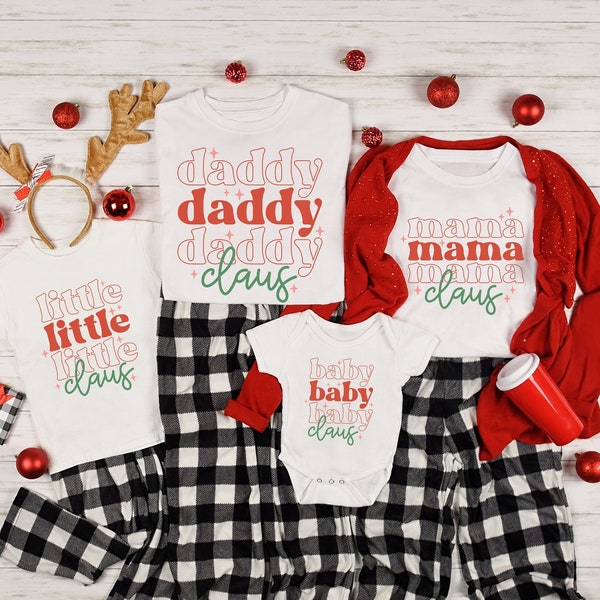 Matching Family Christmas Shirts, Mama Claus, Holiday Pajamas, Mommy and Me Christmas Outfits, Matching Xmas Shirts for Kids, Mom and Son