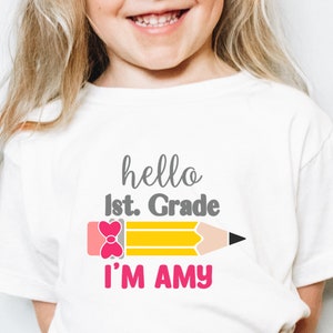 新学期のシャツ、幼稚園の服装、1年生の初日、1年生のシャツ、1年生のシャツ、新学期