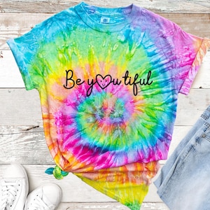 Tie dye shirt - beyoutiful shirt - Women shirt - tye dye - Summer trend - Rainbow tie dye - tie dye shirt women - gift - tie dye custom