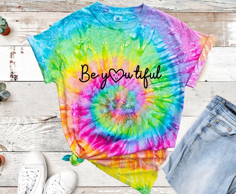 Tie dye shirt - beyoutiful shirt - Women shirt - tye dye - Summer trend - Rainbow tie dye - tie dye shirt women - gift - tie dye custom image 1