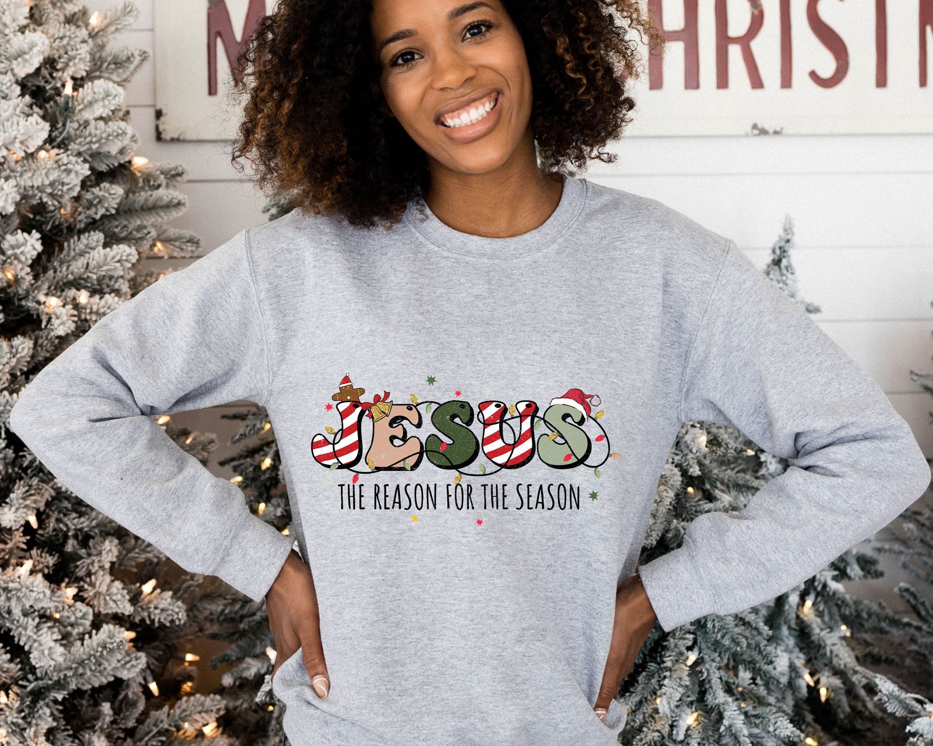 Christmas Jumper Ugly Christmas Sweater Jesus Christian Christmas