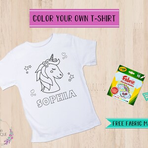 Color me shirts for your kids - Childrens coloring shirt - Kids Coloring Shirt - Birthday Party Gift - Quarantine Birhtday - Coloring Shirt