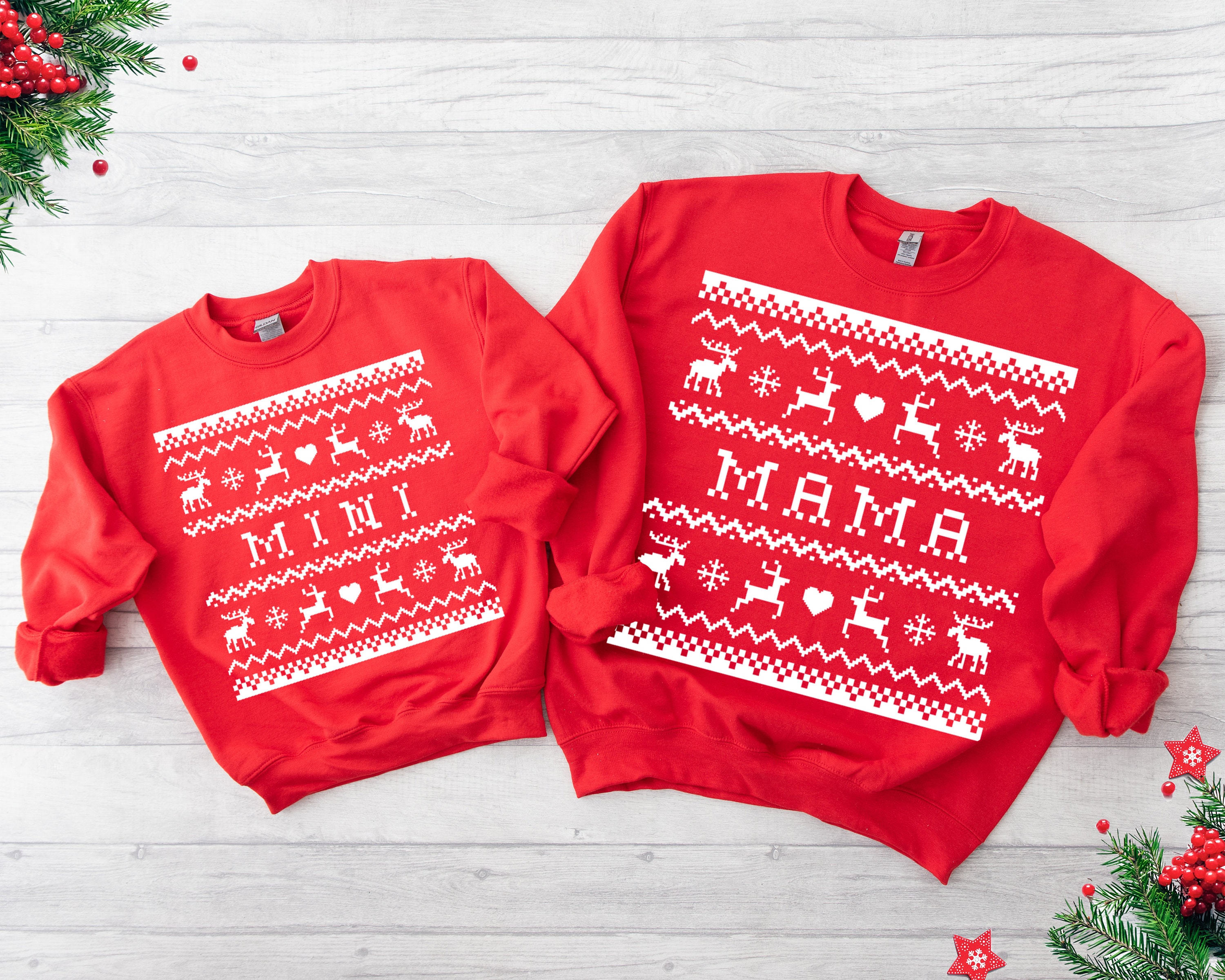 Mommy and Me Christmas Sweater Etsy