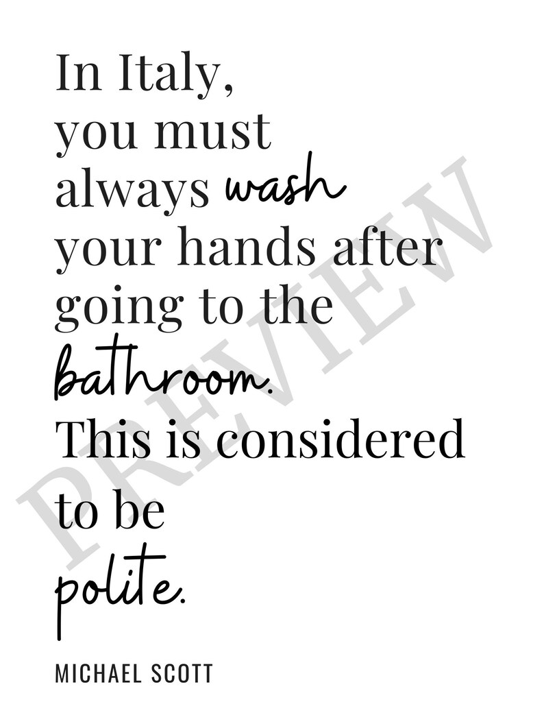 Michael Scott Quote Bathroom Wall Sign the Office TV Show Etsy