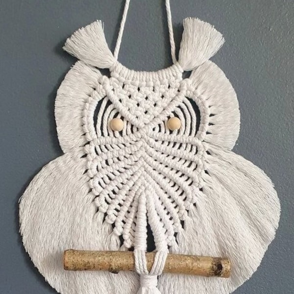 Hibou en macramé