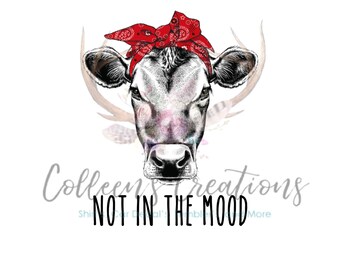 No en el estado de ánimo vaca png