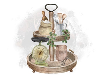 Casa de campo con bandeja de 2 niveles