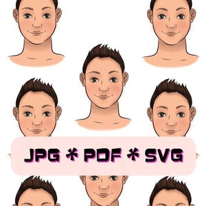 Face Painting Template board, Face paint designs menu board, Designs for face painters, digital download design menu board, template menu
