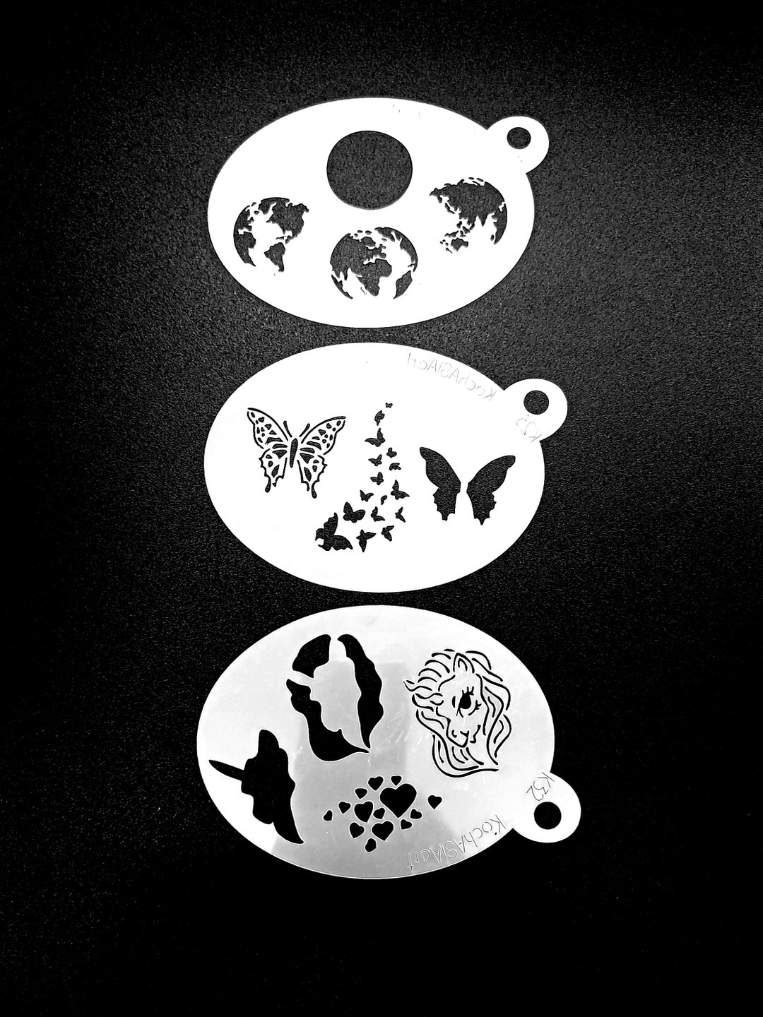 Kochasiaart 3D Face Paint Stencil Airbrush Stencils Set Etsy