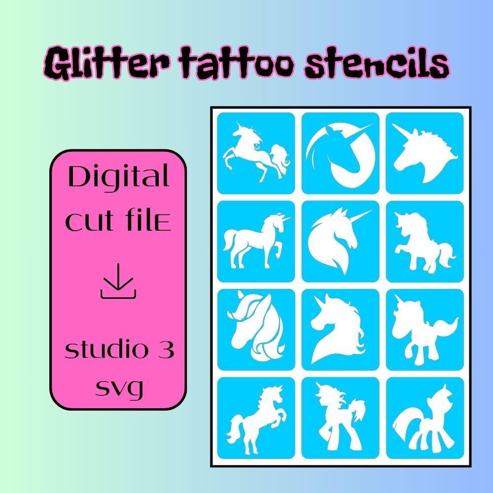 TATUAGGI UNICORNI Tattoo Glitter Per Bambini DJECO DJ09575 Rimuovibili Con Acqua - Foto 6