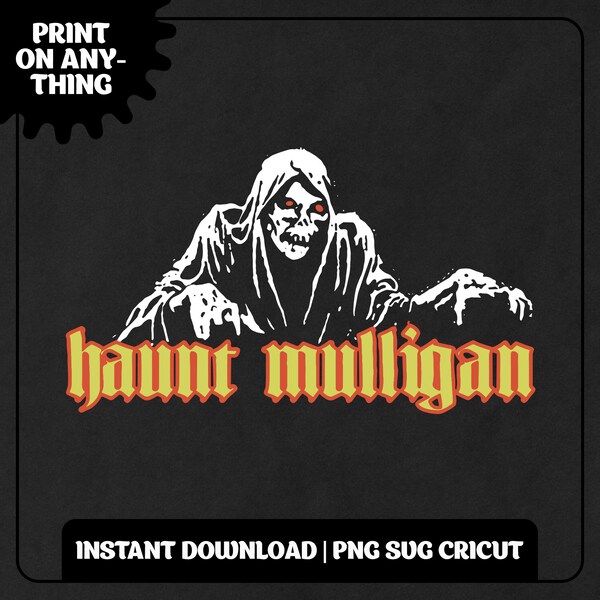 Hot Mulligan - Haunt Mulligan Concert Tshirt Tee Shirt Illustration SVG PNG Cricut Fan made