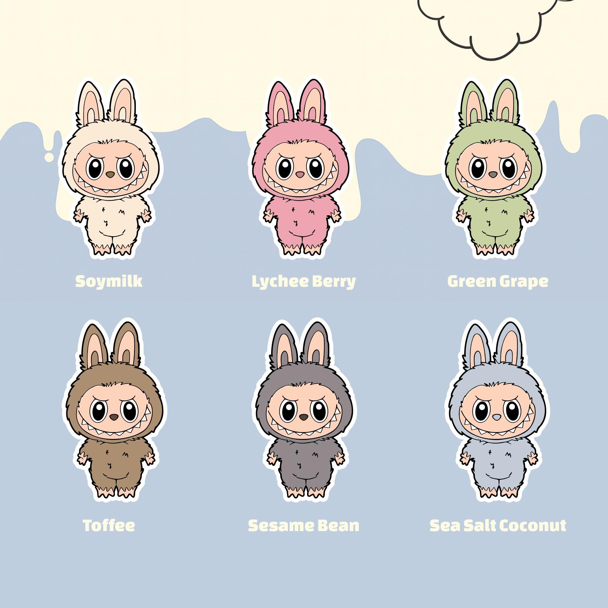 Mocon Stickers The Monsters Macaron Vinyl Sticker | Cute Glossy Vinyl Sticker ...