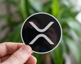 XRP Crypto Sticker Glossy, Matte or Holographic Vinyl Waterproof Laptop Decal