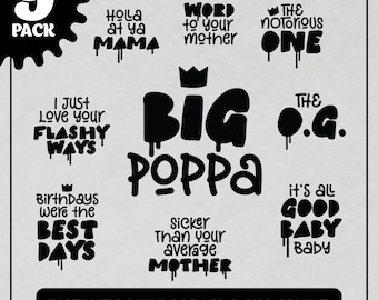 Notorious ONE Svg 9 different Illustration Files theme - 1st Birthday Hip Hop Party Decor, Milestone Chart, Hiphop, Tshirt, Rap, 90s