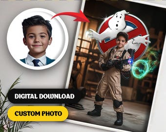 Custom Ghost Portrait - Ghost Personalized Portrait - Face Image for a Memorable Celebration Ready to Party - Print From Photo