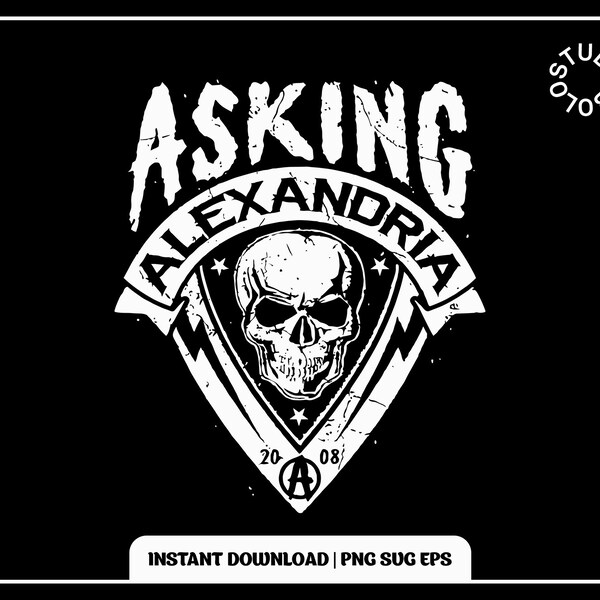 T-shirt Asking Alexandria - Taille M Noir, Graphic Metalcore 2019 - Occasion Très Bon état