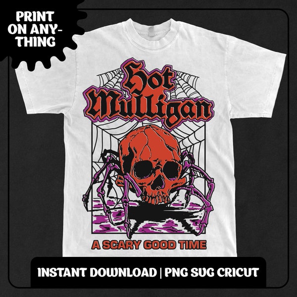 Hot Mulligan - A scary good time Concert Tshirt Tee Shirt Illustration SVG PNG Cricut Fan made