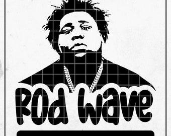 Rod Wave Svg Png, Cricut printable download transparent rap, sticker, shirt printed, wall art, high resolution