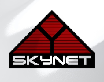 SKYNET Waterproof Vinyl Sticker Decal Fan Made, Laptop Decal, Water Bottle, Sticker, logo accessory