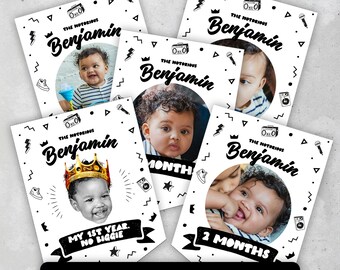 The Notorious One Monthly Photo Banner, Newborn to 12 Months Photo Banner, First Year, 1st Birthday Hip Hop Party Decor, Printable File