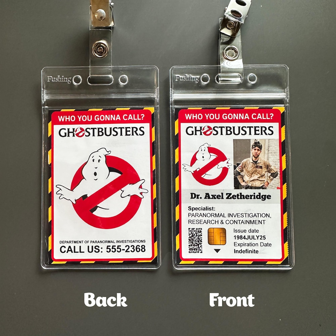 Personalized Ghostbusters Movie ID Card With Badge Holder and Metal ...