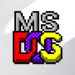MS DOS Retro Windows sticker, Weatherproof Glossy Vinyl Sticker, Laptop Decal, Water Bottle, Sticker, logo accessory