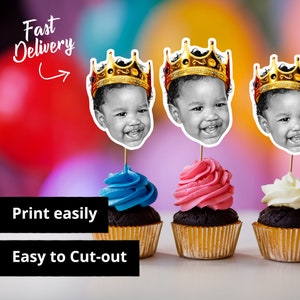 Notorious One First Birthday Toppers - 1st Birthday Design, Custom Party Decorations Digital File