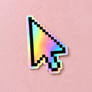 Markör Holografisk Pixelklistermärke Webcore