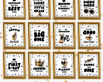 Notorious One Bundle - Notorious One Geburtstagsschilder 8x10 und Instant Download - Gastgeschenk - Hip Hop - Tischschild - Printable - Party Decor