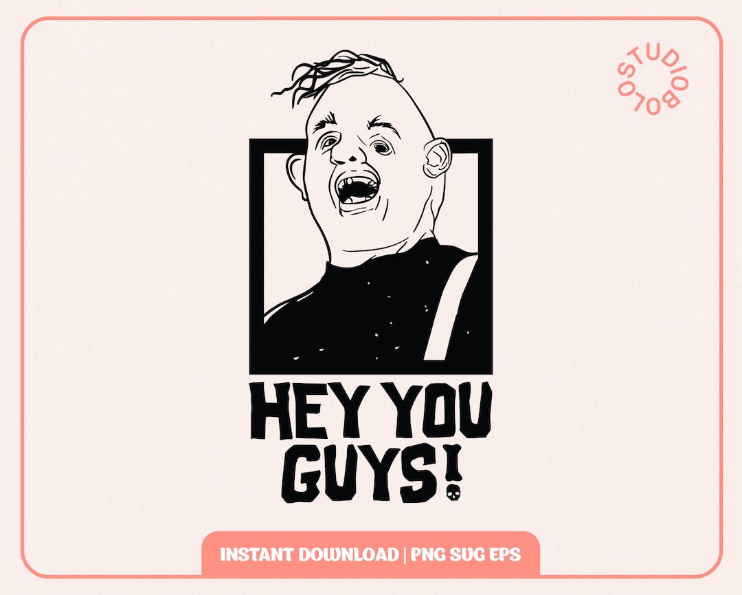 Sloth the Goonies 80s Hey You Guys Illustration Svg Png PDF Eps, Cricut