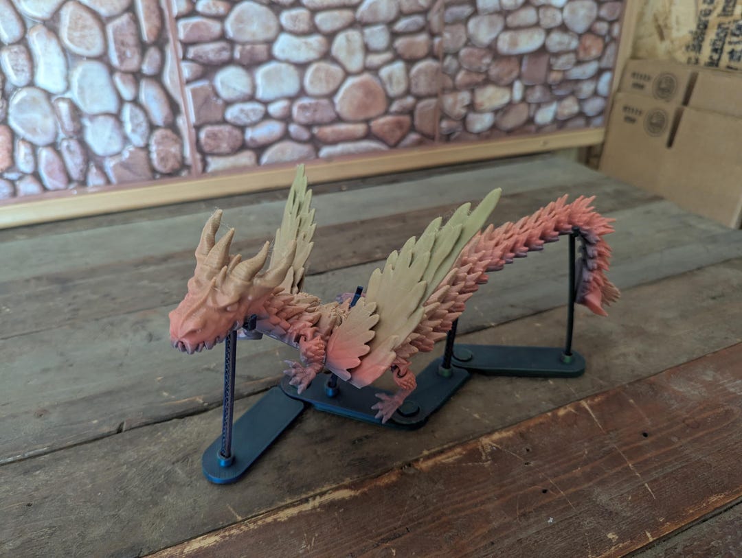 3D Printed Articulated Dragon - Etsy