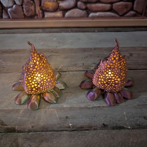 Campfire tealight candle holders