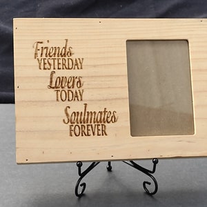 picture frame laser engraved wood