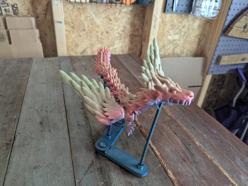 3D Printed Articulated Dragon - Etsy