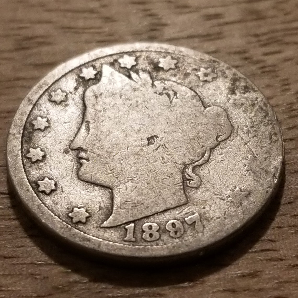 1897 US Liberty Nickel Silver Coin Etsy