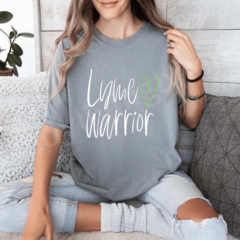 Womens Lyme Disease Gift Lyme Warrior Tshirt With Green Awareness