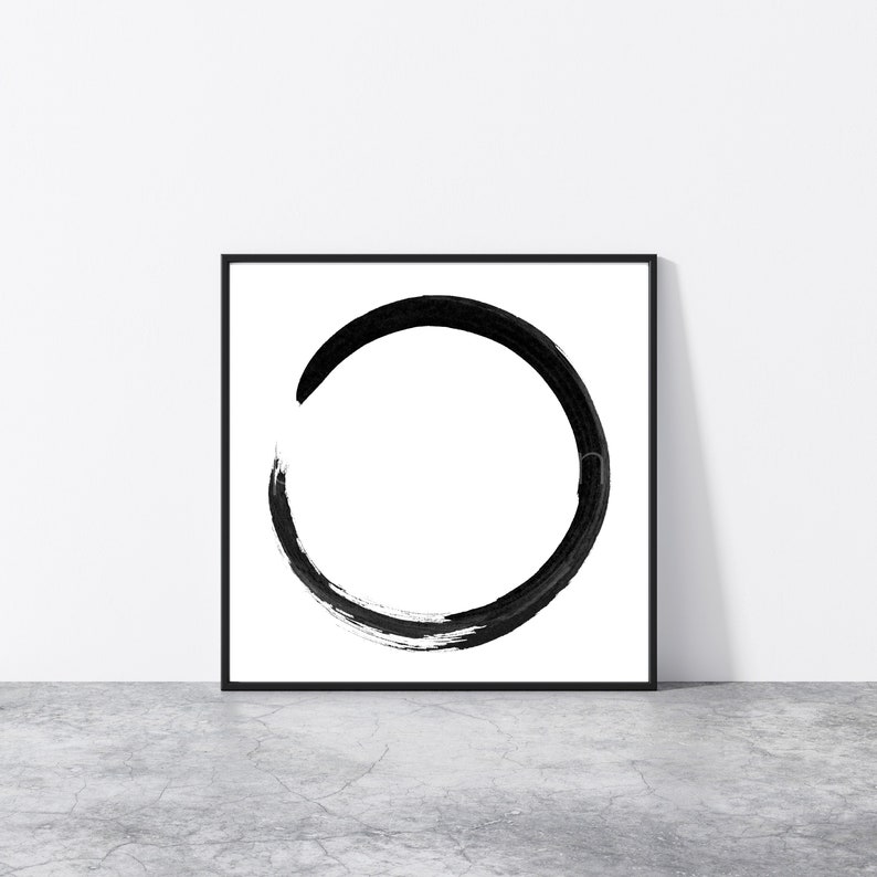 Black & White Abstract Art Set Of 3 Prints Minimalist Art Etsy