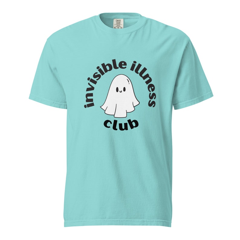 Invisible Illness Club T-shirt, Cute Ghost, Autoimmune Disease, Disability Awareness