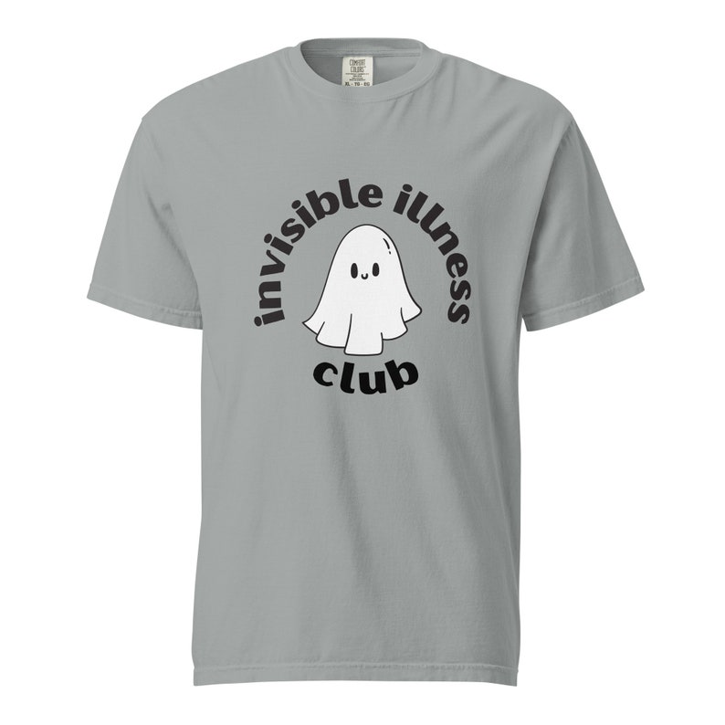 Invisible Illness Club T-shirt, Cute Ghost, Autoimmune Disease, Disability Awareness