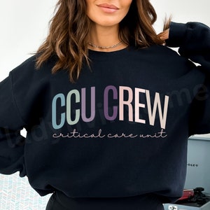 CCU Crew SVG Critical Care Unit PNG Nurse Crew Cut File Cardiac Care Unit Group Shirt Design Digital Pastel Hospital Worker Digital Download