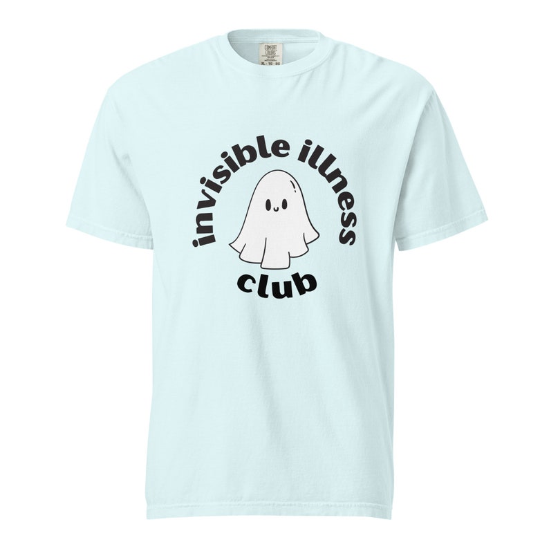 Invisible Illness Club T-shirt, Cute Ghost, Autoimmune Disease, Disability Awareness